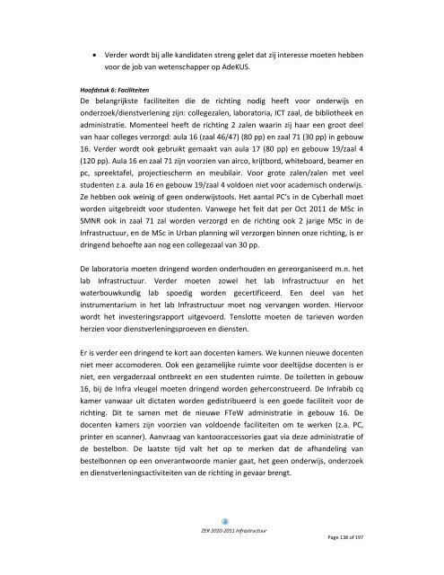 ZER verslag Infrastructuur 2011 - Anton de Kom University of ...