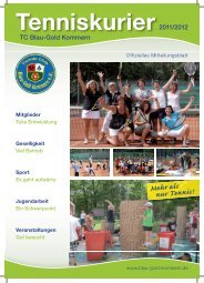 Tenniskurier 2011 - TC Blau-Gold Kommern