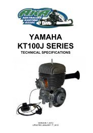 YAMAHA KT100J SERIES - Australian Karting Association