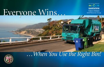everyone wins when you use the right bin! - Bureau of Sanitation ...