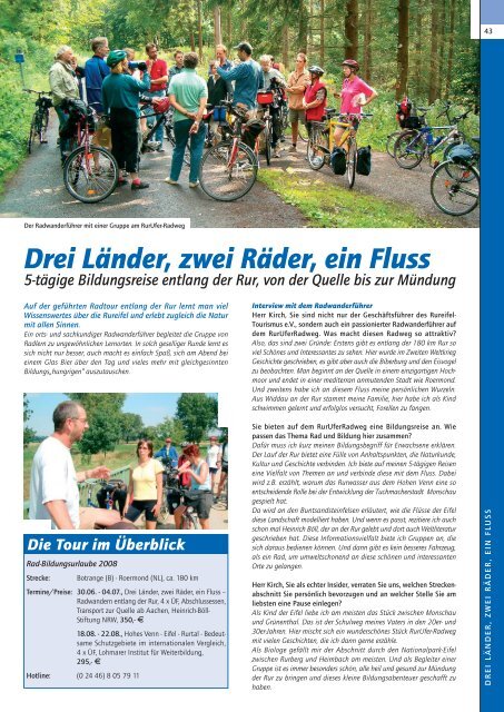 Der RurUfer-Radweg