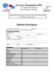 Bulletin d'inscription - Castres Mazamet Technopole