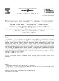 Case handling: a new paradigm for business process support