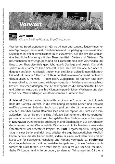 Gartentherapie - Schulz-Kirchner Verlag