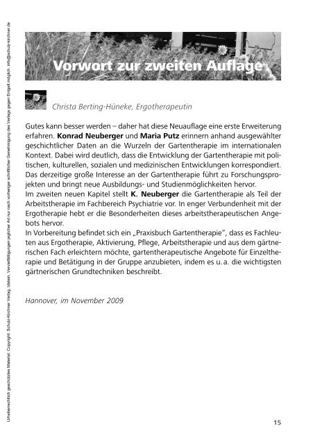 Gartentherapie - Schulz-Kirchner Verlag