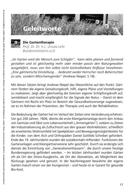 Gartentherapie - Schulz-Kirchner Verlag