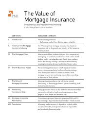 The Value of Mortgage Insurance - PMI Group, Inc.
