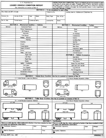 Automobile Condition Report Templates