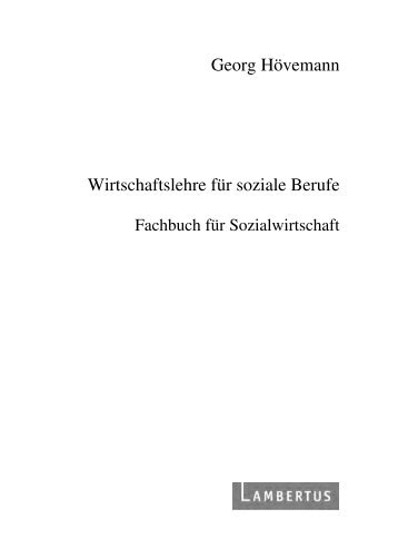 Georg Hövemann Wirtschaftslehre für soziale Berufe