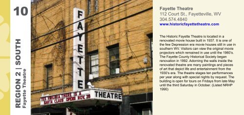 West Virginia Historic Theatre Trail brochure