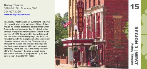 West Virginia Historic Theatre Trail brochure