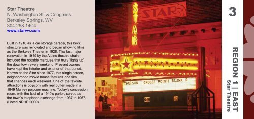 West Virginia Historic Theatre Trail brochure