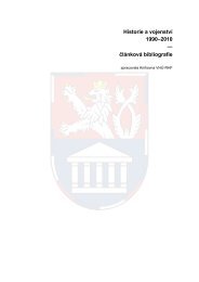 Historie a vojenstvi 1990-2010.pdf - VojenskÃ½ historickÃ½ Ãºstav