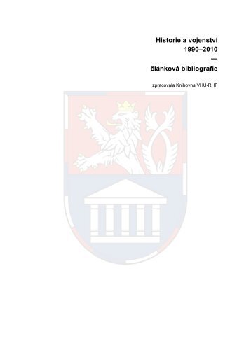 Historie a vojenstvi 1990-2010.pdf - VojenskÃ½ historickÃ½ Ãºstav