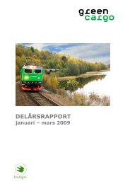 DELÃRSRAPPORT - Green Cargo