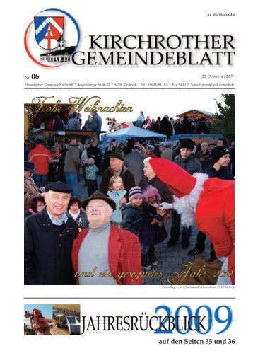 Nr. 06 (Dez. 2009 - 36 Seiten) - Gemeinde Kirchroth