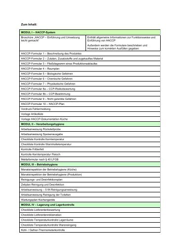 Online-Formularmappe Lebensmittelhygienerecht - Modul II ...