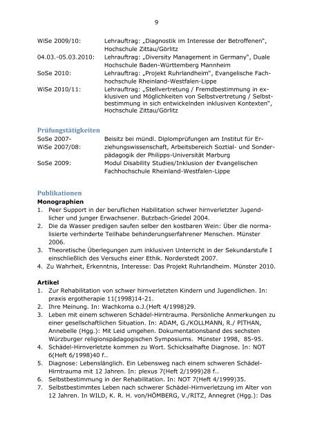 Curriculum vitae - Dr. Carsten Rensinghoff Institut