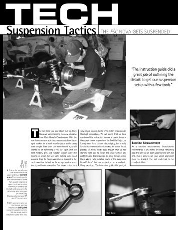 Suspension Tactics - Chris Alston's Chassisworks