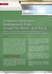 Corporate Governance Developments From Around The World - A ...