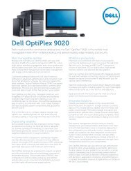 Dell OptiPlex 9020 Spec Sheet - Dell PartnerDirect