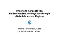 Integrierte Konzepte von Palliativmedizin und Psychoonkologie - PSO