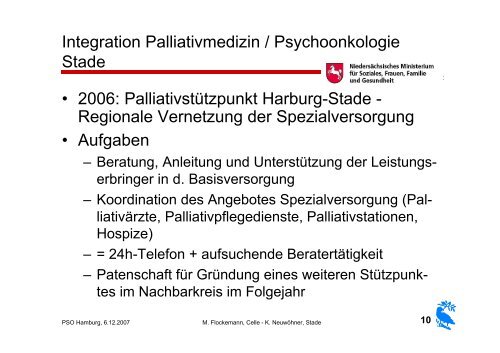Integrierte Konzepte von Palliativmedizin und Psychoonkologie - PSO