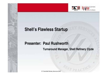 Shell's Flawless Startup - Transfield Worley