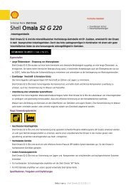 Shell Omala S2 G 220 - Schmierstoff-Datenbank