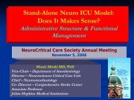 Stand-Alone Neuro ICU Model: Does It Makes Sense?