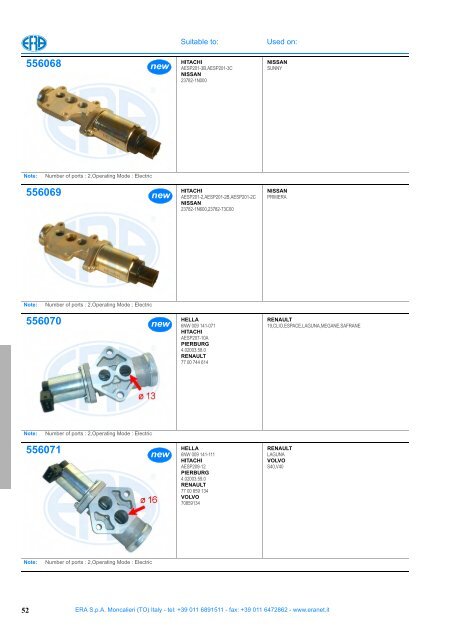 idle control valve 2011/2012