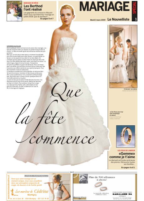 Les mariees de Cedrine