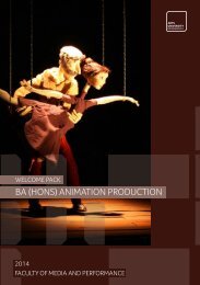 BA (Hons) Animation Production Welcome Pack - Arts University ...
