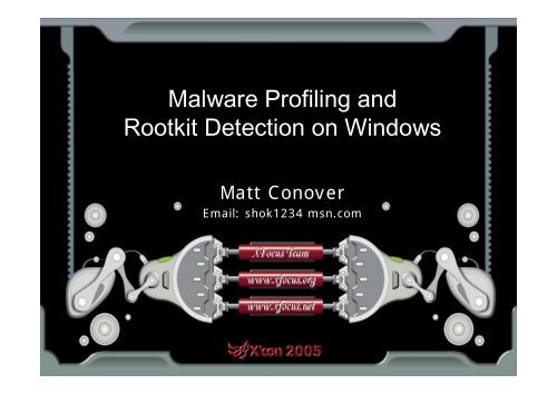 Xcon2005_Profiling_Malware_and_Rootkits_from_Ke..