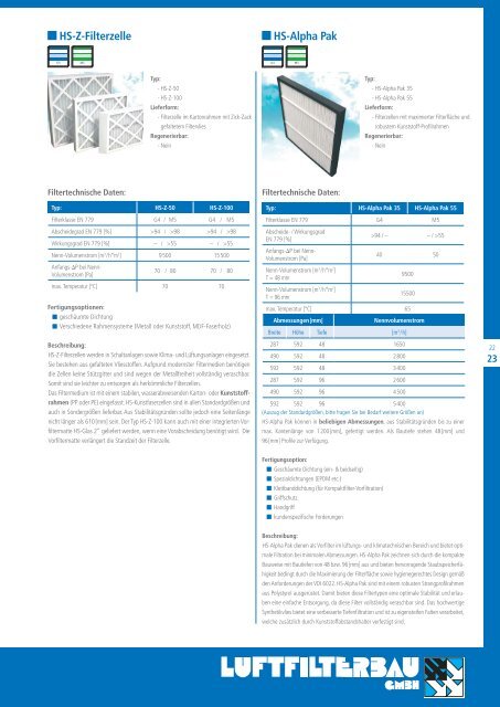 Clean air through experience - HS Luftfilterbau GmbH