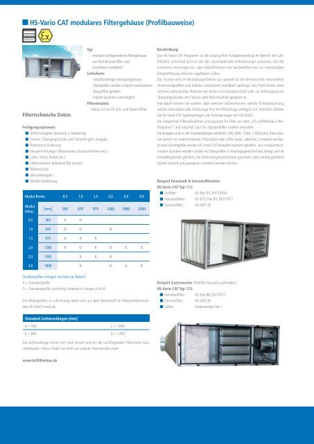 Clean air through experience - HS Luftfilterbau GmbH