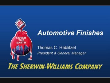 2010 Financial Community Presentation ... - Sherwin-Williams