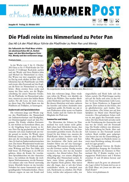 Ausgabe 43 Vom 25 Oktober 2013 Pdf 2 95 Mb Maurmer Post