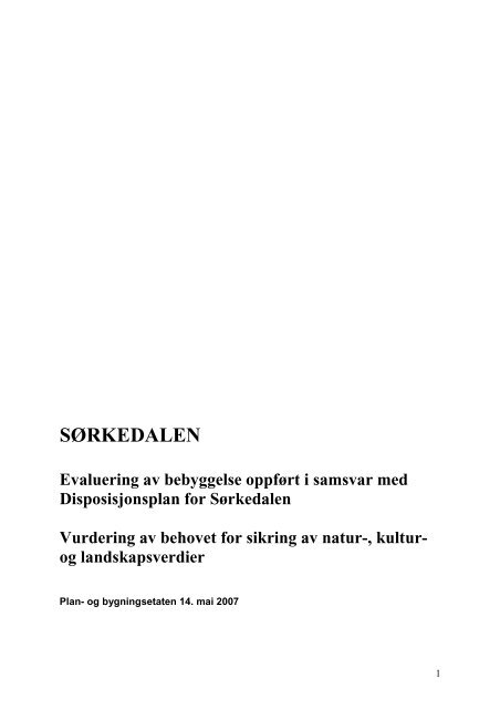 Sørkedalen - Plan