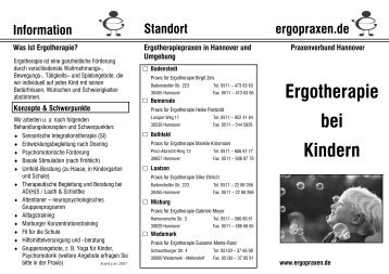 Ergotherapie bei Kindern - Praxen für Ergotherapie