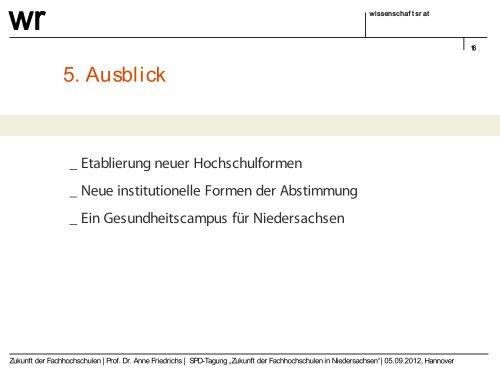 Prof. Dr. Anne Friedrichs, Wissenschaftliche Kommission des ...