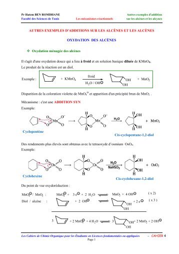 Oxydation des AlcÃ¨nes - Orgapolym