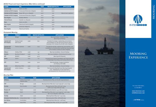 Mooring Experience (pdf) - InterMoor