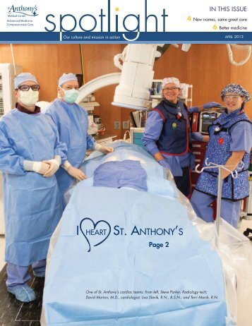 St. Anthony's Spotlight Magazine April 2013 - St. Anthony's Medical ...