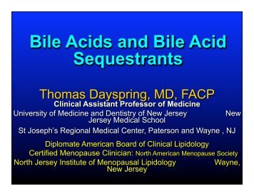 Bile Acid Sequestrants MOA - The Center for Cholesterol Management