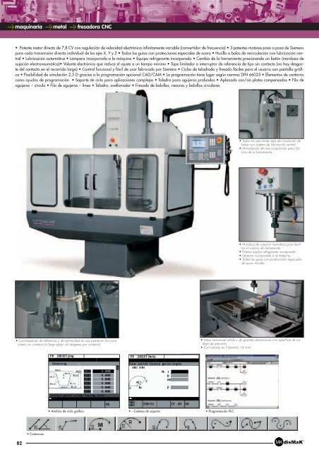 catalogo fresadoras optimum quantum