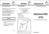 Attentioner KIDS flyer 2 - Praxen für Ergotherapie