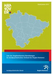 Lesehilfe für die Nutzung der Liste der Einrichtungen - VPE Hannover