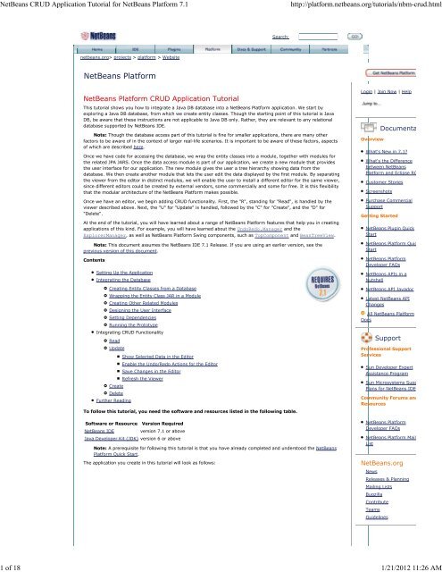 NetBeans Platform - NetBeans Forums
