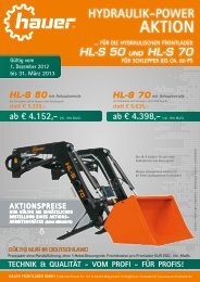 HL-S 50 mit anbaukonsole statt € 5.320,- Technik ... - Hauer Frontlader